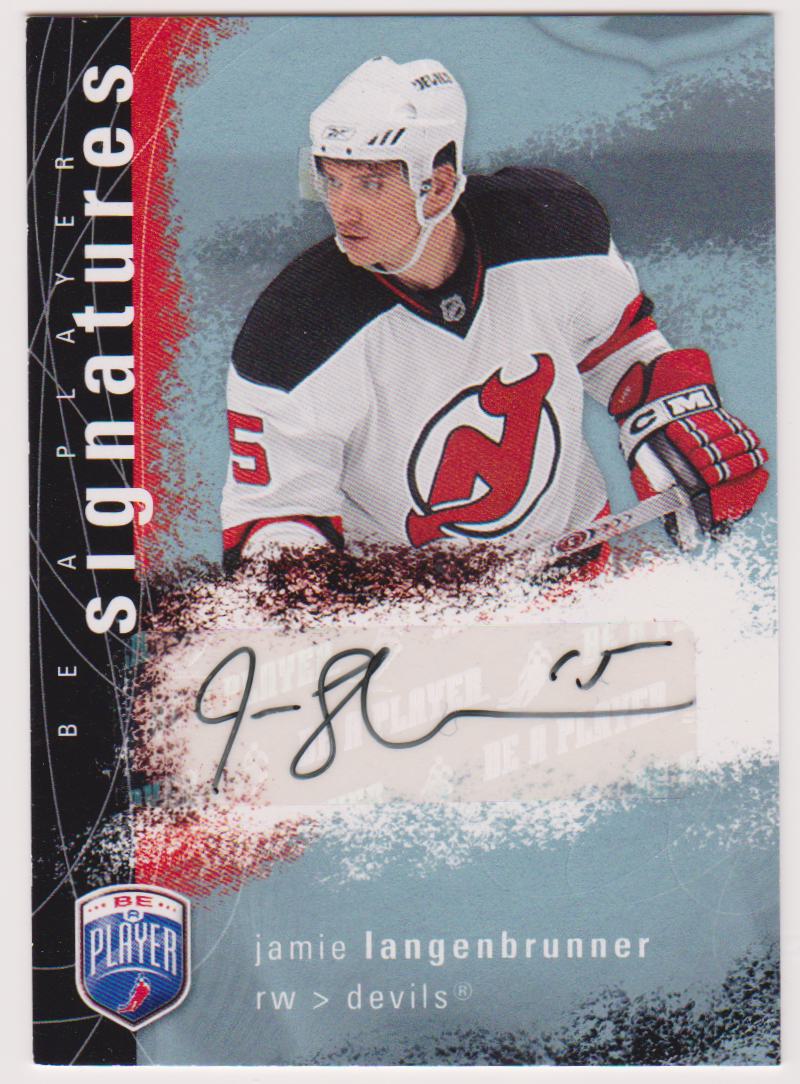 2007-08 Be A Player Signatures #SJL Jamie Langenbrunner (image for) 2007-08 Be A Player Signatures #SJL Jamie Langenbrunner