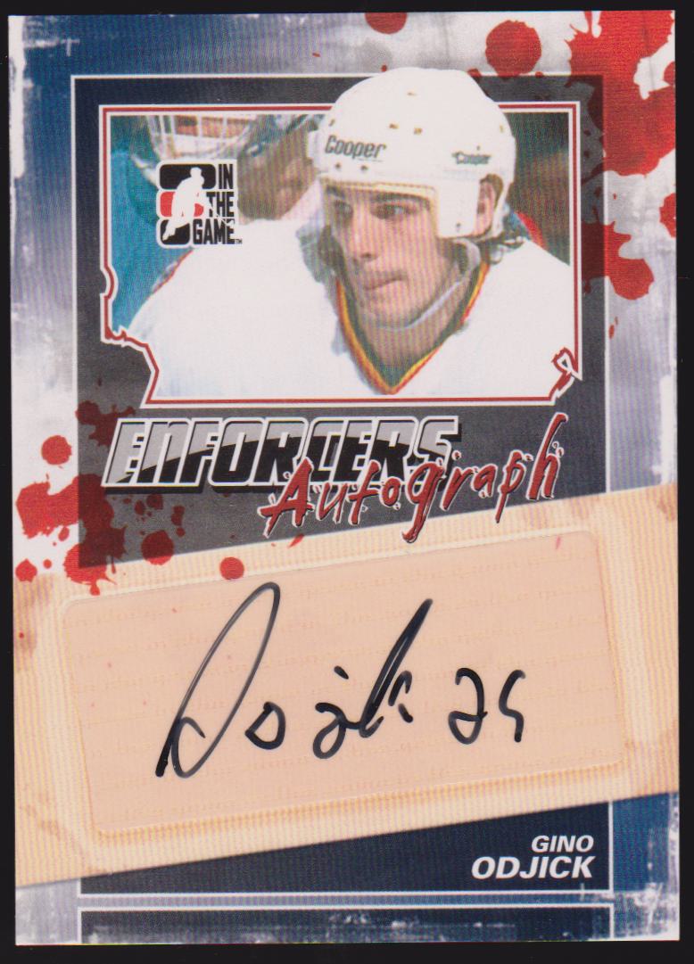 2011-12 ITG Enforcers Autographs #AGO Gino Odjick (image for) 2011-12 ITG Enforcers Autographs #AGO Gino Odjick