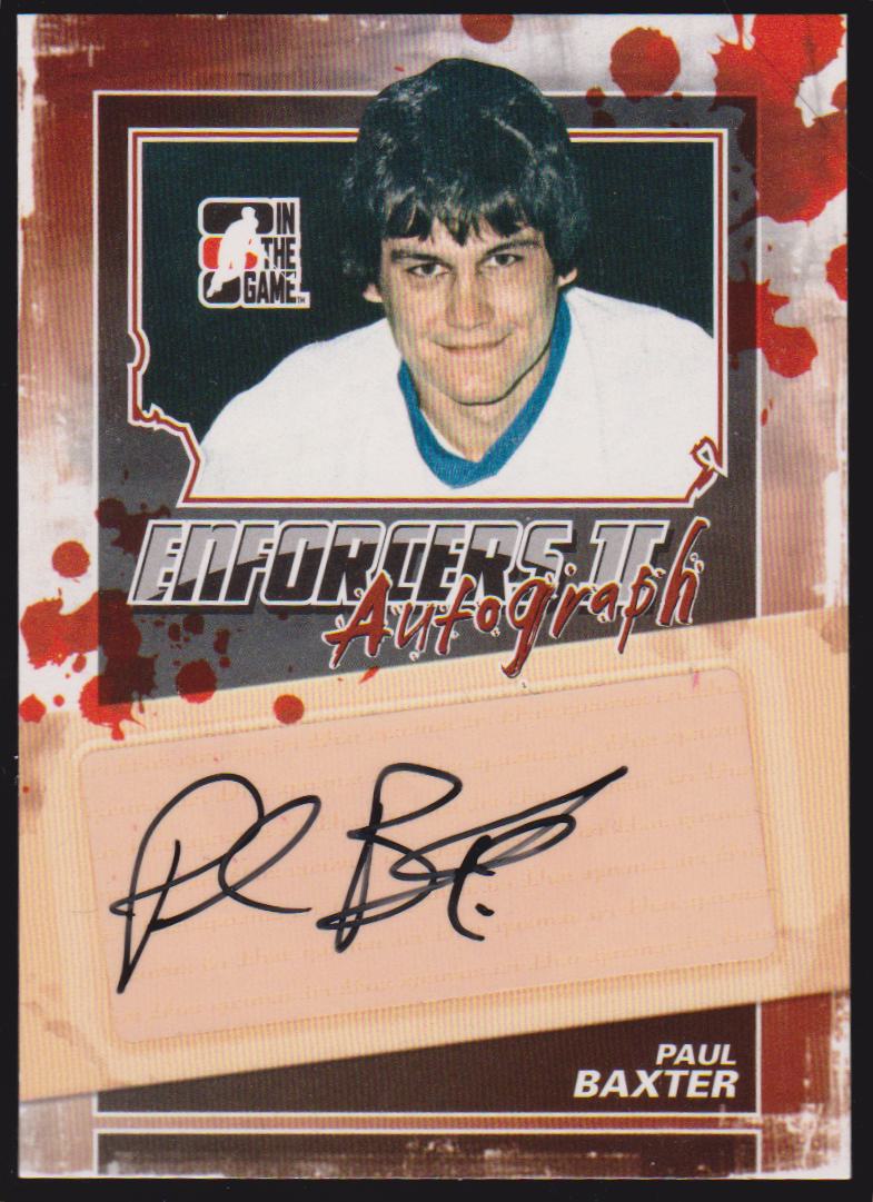 (image for) 2013-14 ITG Enforcers Autographs #APB Paul Baxter