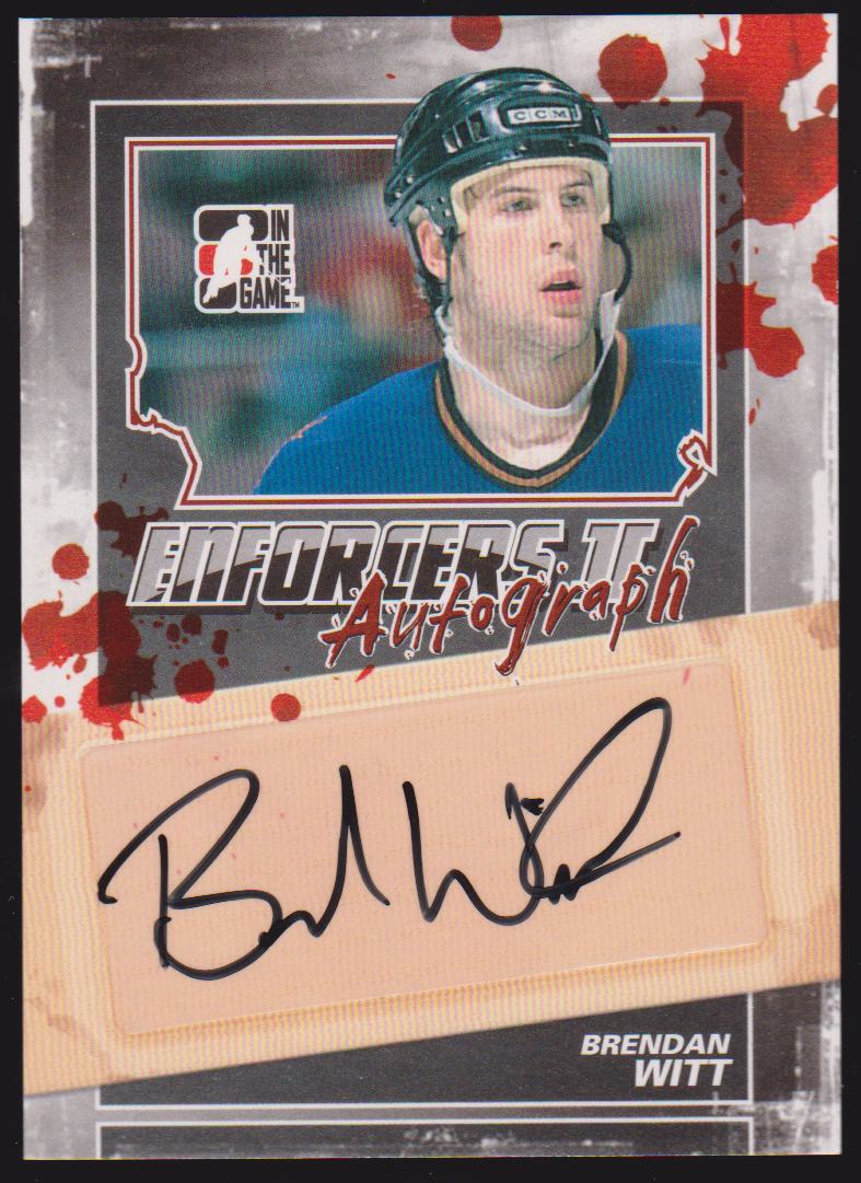 2013-14 ITG Enforcers Autographs #ABW Brendan Witt (image for) 2013-14 ITG Enforcers Autographs #ABW Brendan Witt