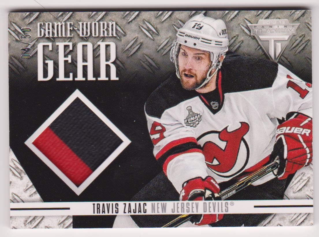 (image for) 2012-13 Panini Titanium Game Worn Gear Prime #GGTZ Travis Zajac 04/50 - Jerseys