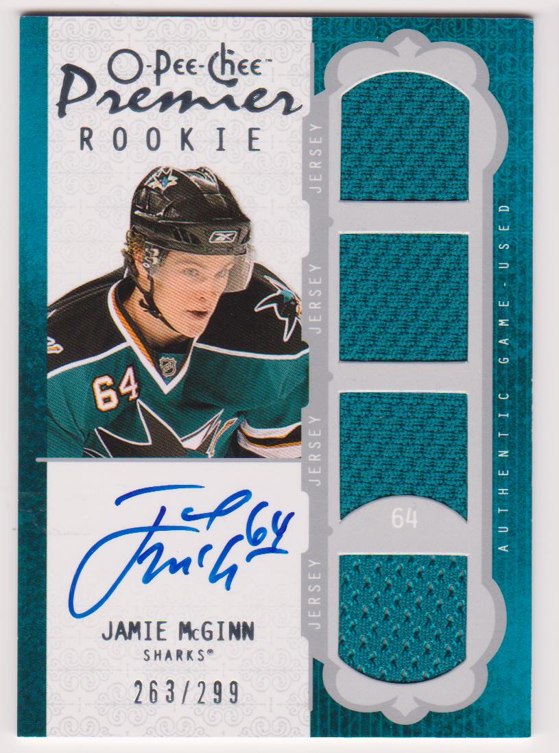 (image for) 2008-09 O-Pee-Chee (OPC) Premier #76 Jamie McGinn Jerseys AUTO RC - 263/299