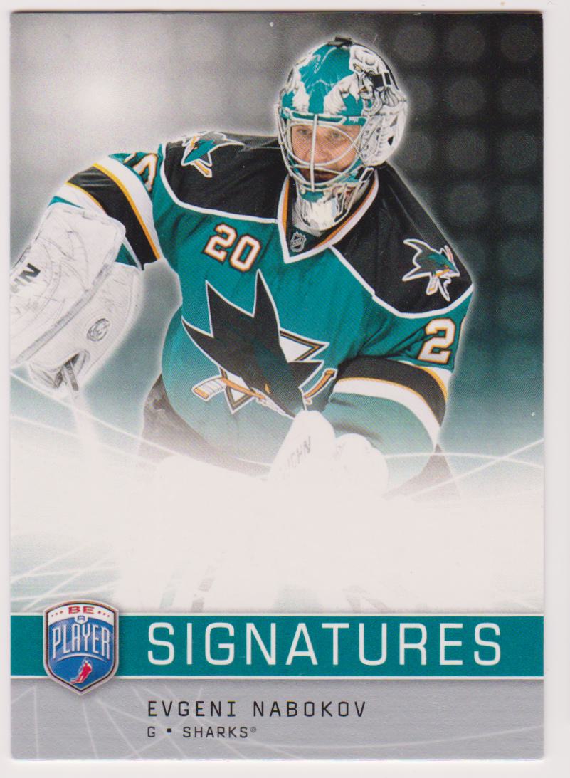 (image for) 2008-09 Be A Player Signatures #SEN Evgeni Nabokov - ERROR - NO Auto