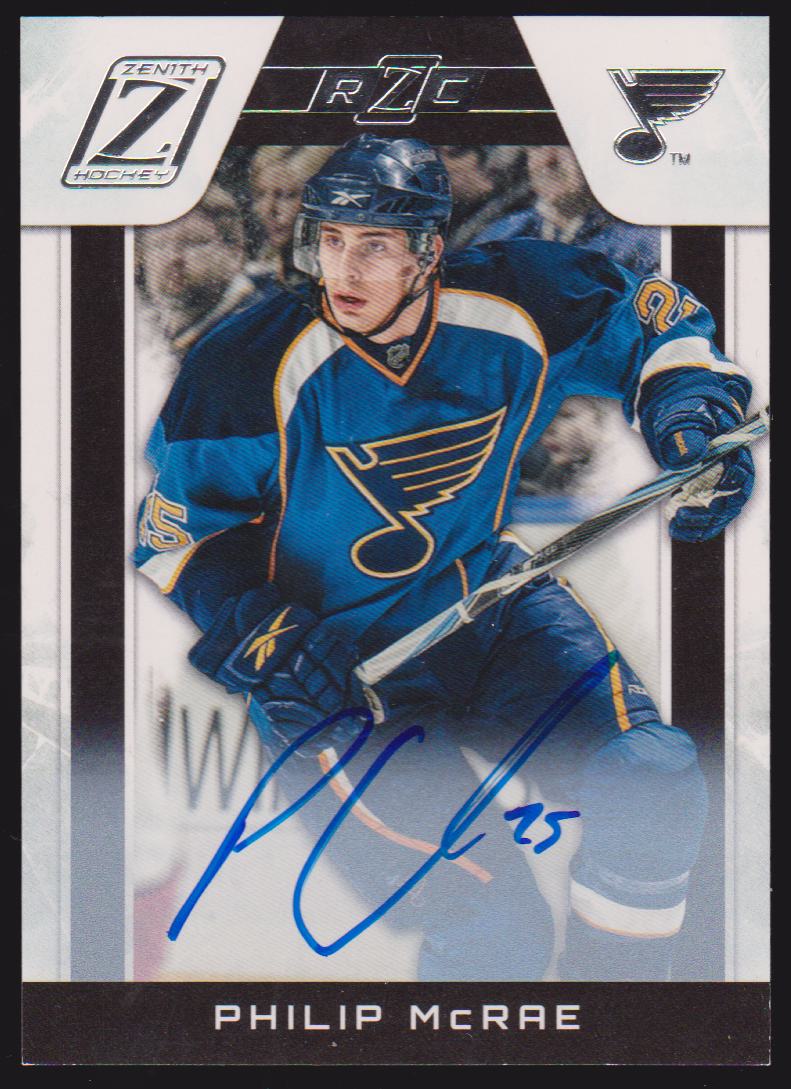 (image for) 2010-11 Zenith #186 Philip McRae AUTO RC 576/999