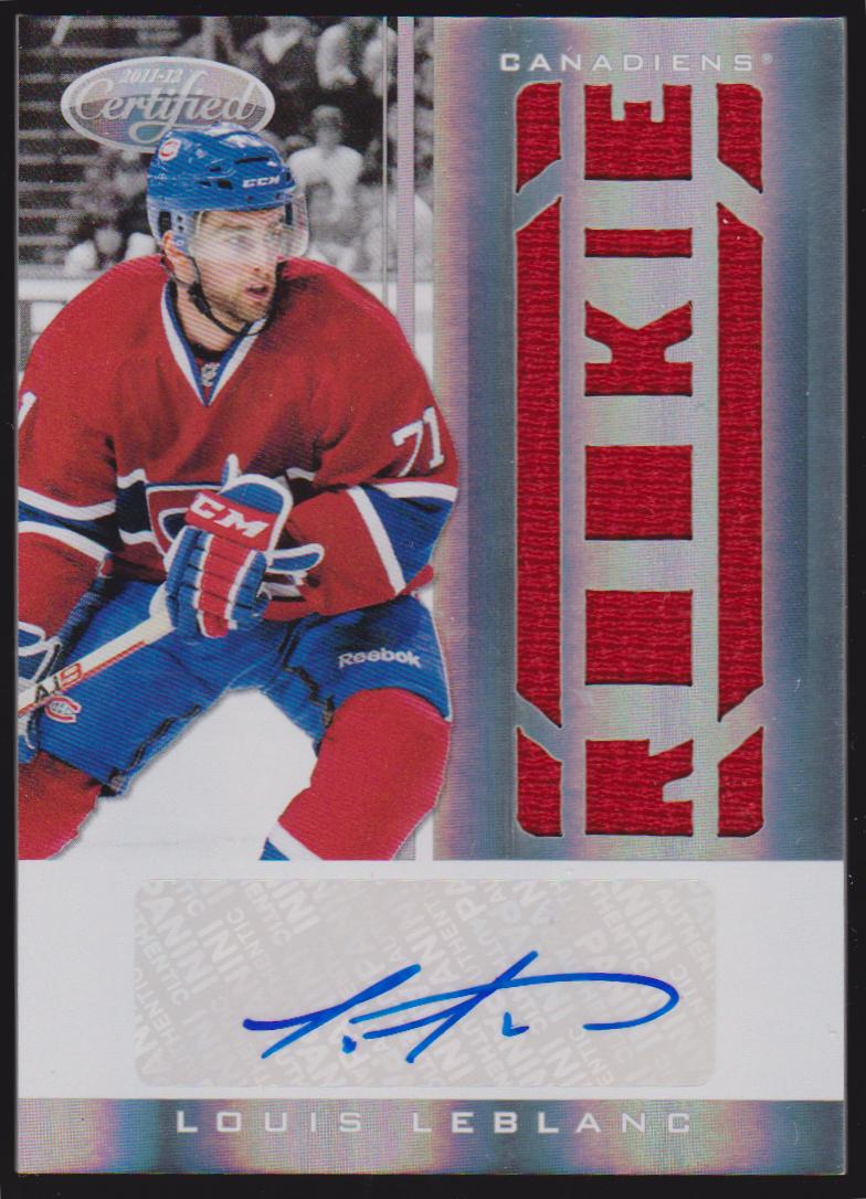 (image for) 2011-12 Certified #253 Louis Leblanc Jerseys AUTO RC - 023/299