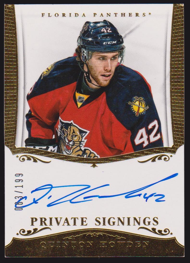 (image for) 2013-14 Panini Private Signings #PSQH Quinton Howden - AUTO - RC Year - 063/199
