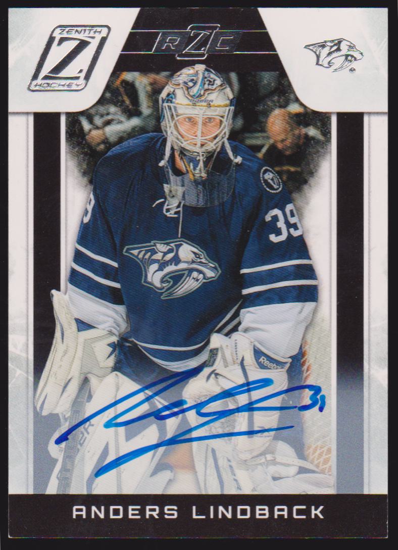 (image for) 2010-11 Zenith #200 Anders Lindback AUTO RC 534/999