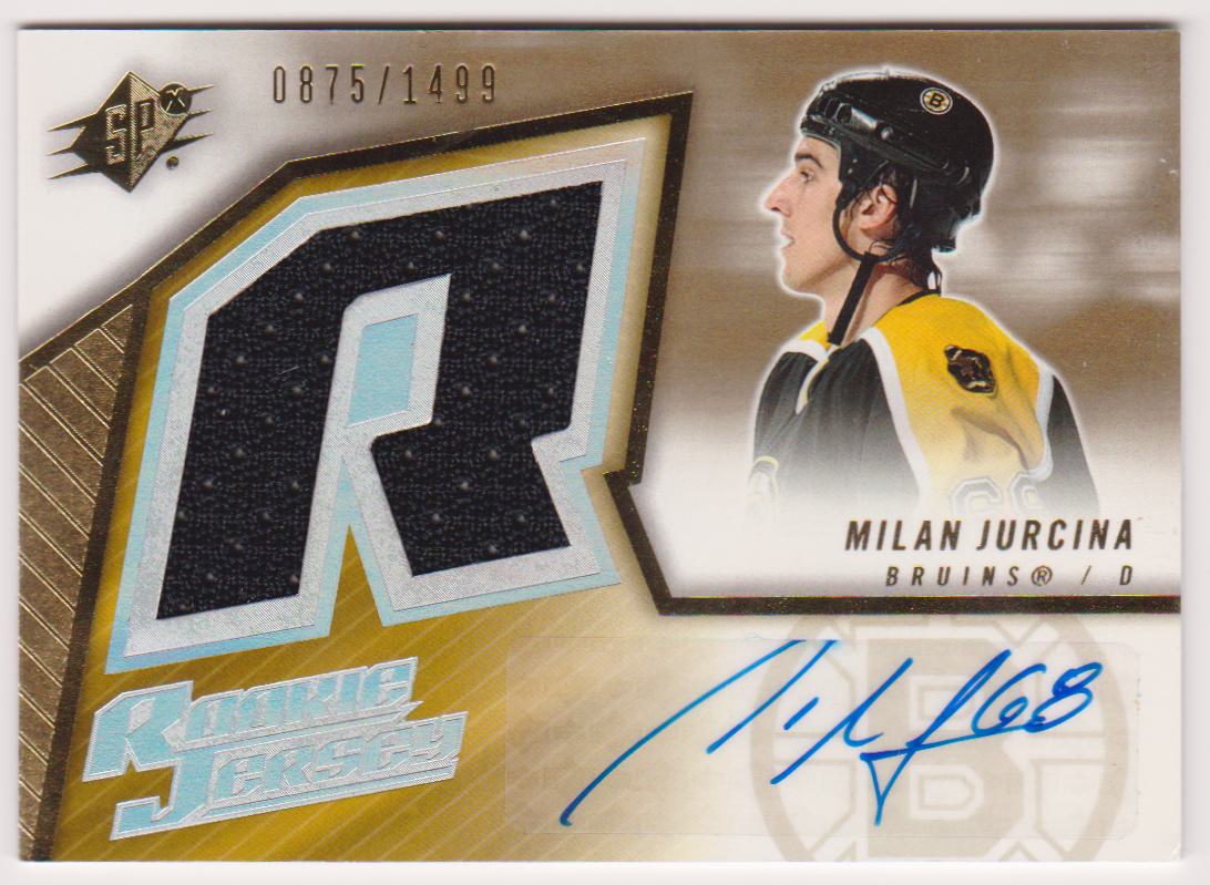 2005-06 SPx #186 Milan Jurcina Jerseys AUTO RC 0875/1499 (image for) 2005-06 SPx #186 Milan Jurcina Jerseys AUTO RC 0875/1499
