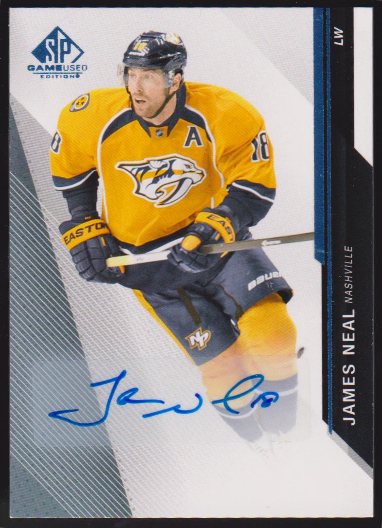 2014-15 SP Game Used Autographs Blue #68 James Neal (image for) 2014-15 SP Game Used Autographs Blue #68 James Neal