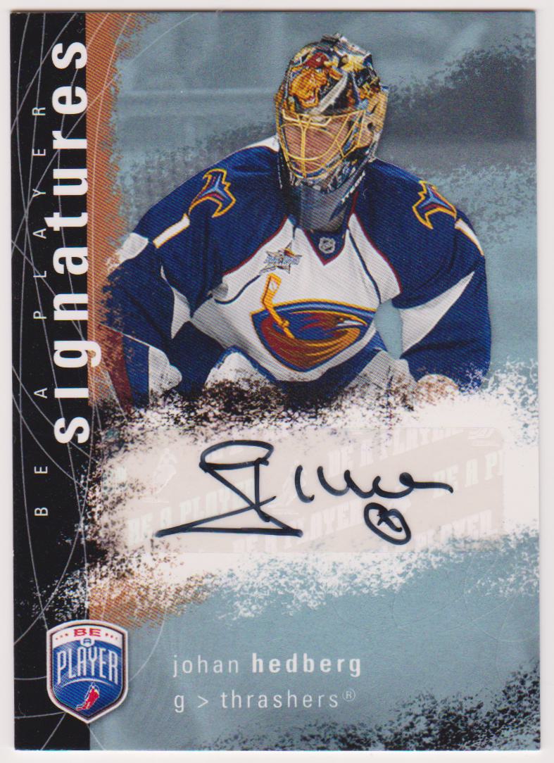 (image for) 2007-08 Be A Player Signatures #SJH Johan Hedberg