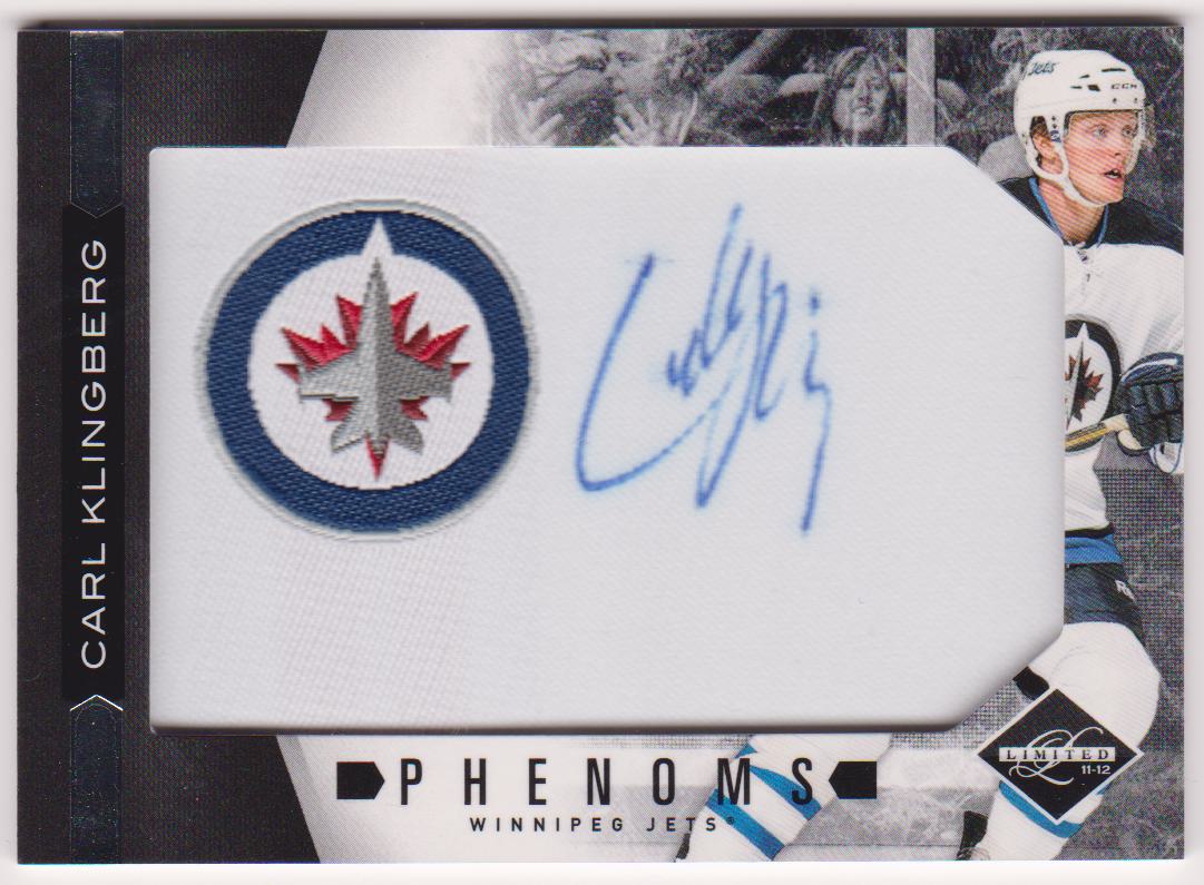 2011-12 Limited #208 Carl Klingberg AUTO 122/299 RC (image for) 2011-12 Limited #208 Carl Klingberg AUTO 122/299 RC