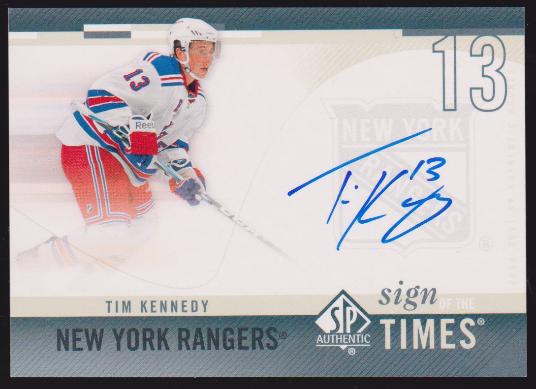 (image for) 2010-11 SP Authentic Sign of the Times #SOTTK Tim Kennedy - AUTO