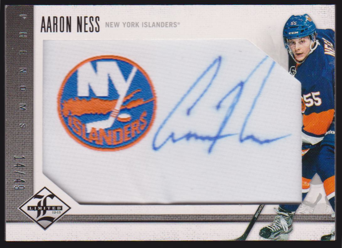 2012-13 Limited Silver #201 Aaron Ness 14/49 - RC Year - AUTO - Jerseys (image for) 2012-13 Limited Silver #201 Aaron Ness 14/49 - RC Year - AUTO - Jerseys