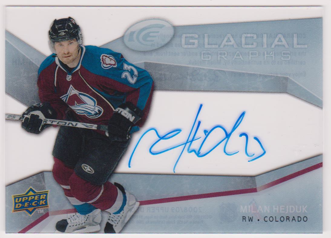 (image for) 2008-09 Upper Deck Ice Glacial Graphs #GGMH Milan Hejduk
