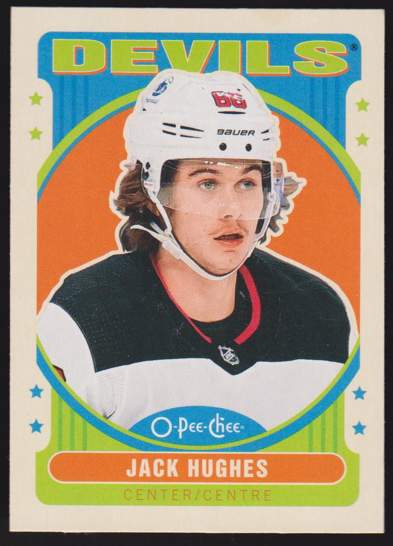2021-22 O-Pee-Chee Retro #492 Jack Hughes (image for) 2021-22 O-Pee-Chee Retro #492 Jack Hughes