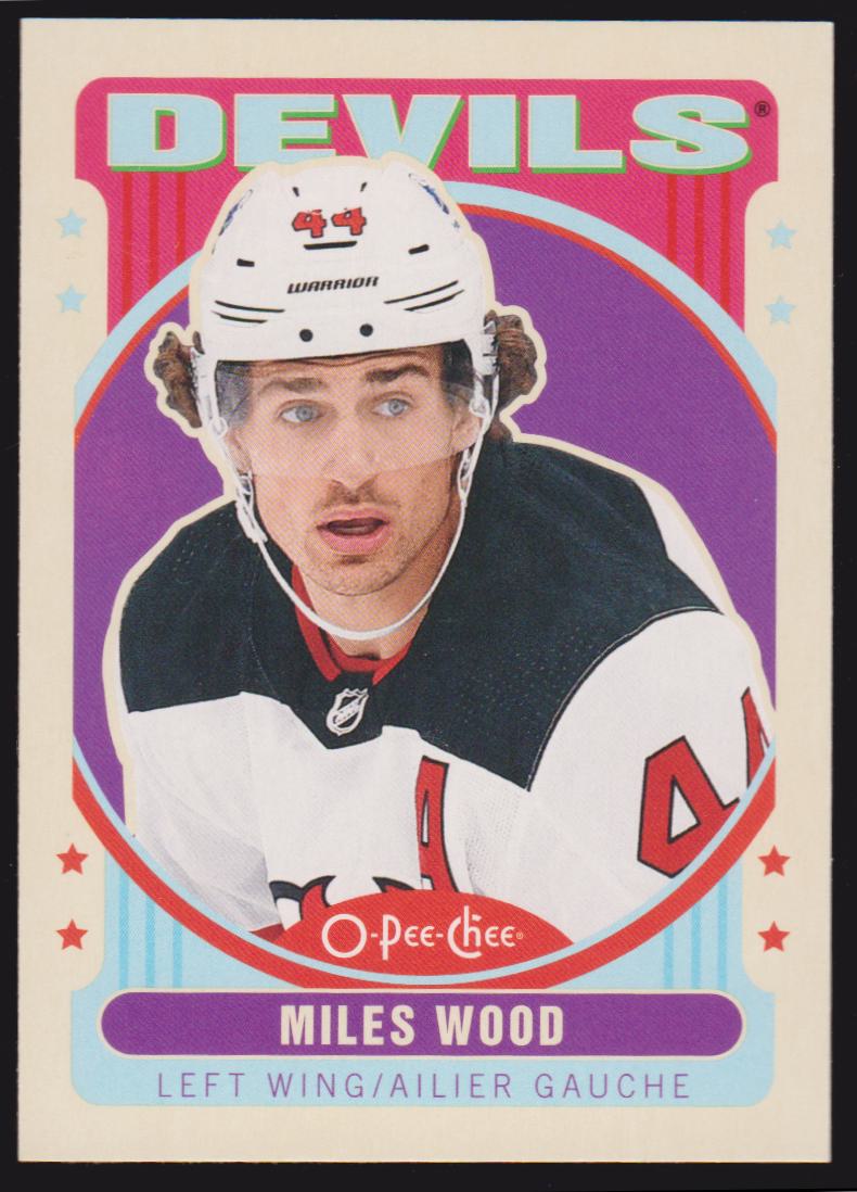 2021-22 O-Pee-Chee Retro #123 Miles Wood (image for) 2021-22 O-Pee-Chee Retro #123 Miles Wood
