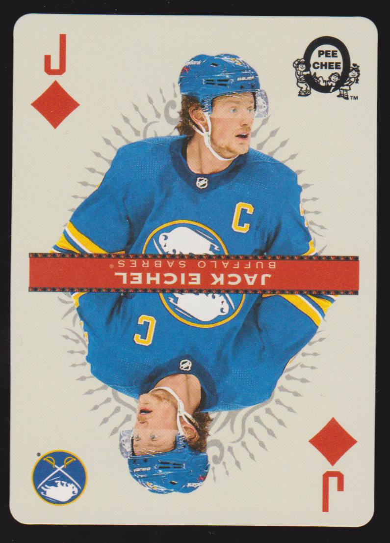 2021-22 O-Pee-Chee Playing Cards #JDIAMONDS Jack Eichel (image for) 2021-22 O-Pee-Chee Playing Cards #JDIAMONDS Jack Eichel