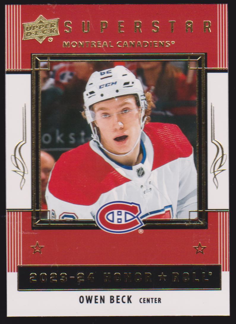 (image for) 2023-24 Upper Deck Honor Roll #HR57 Owen Beck - RC Year