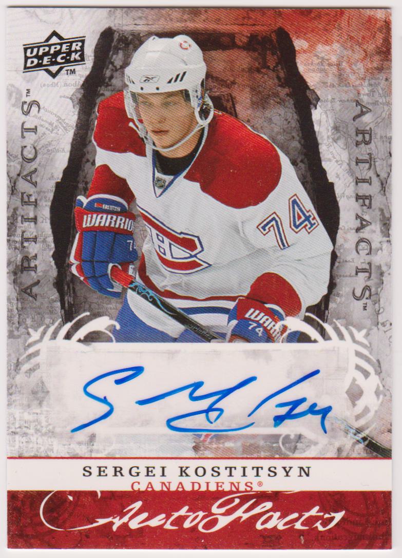 2008-09 Artifacts Autofacts #AFSK Sergei Kostitsyn (image for) 2008-09 Artifacts Autofacts #AFSK Sergei Kostitsyn