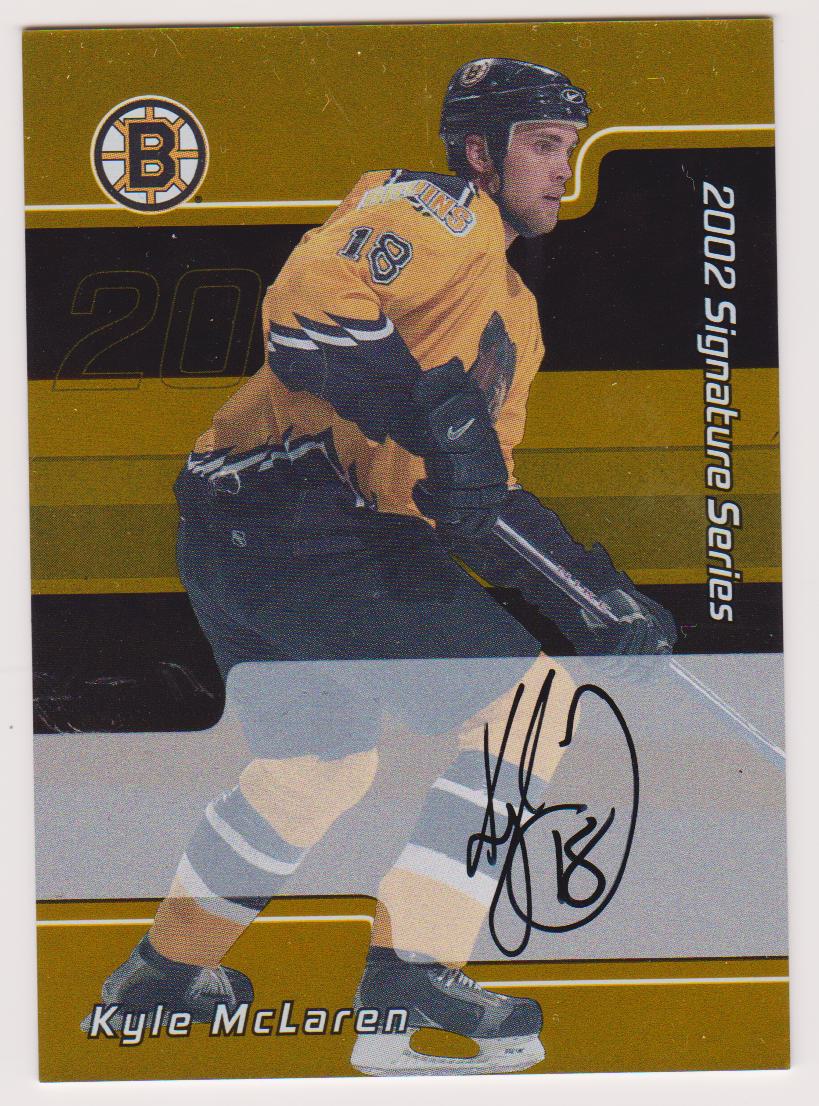 2001-02 BAP Signature Series Autographs Gold #LKM Kyle McLaren SP (image for) 2001-02 BAP Signature Series Autographs Gold #LKM Kyle McLaren SP