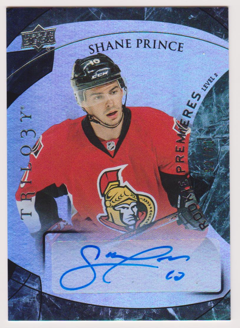 (image for) 2015-16 Upper Deck Trilogy Rainbow Black #137 Shane Prince AUTO 50/61