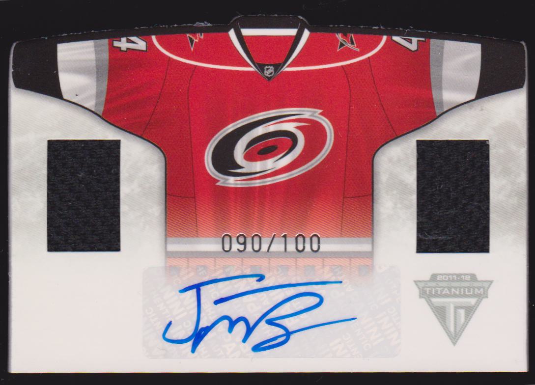 (image for) 2011-12 Panini Titanium Home Sweaters Memorabilia Autographs #5 Jamie McBain 090/100 - Jerseys