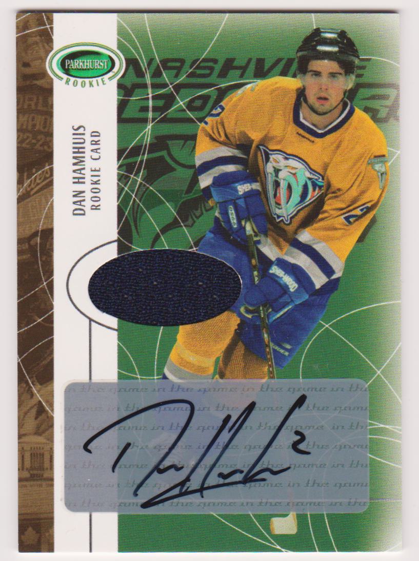 (image for) 2003-04 Parkhurst Rookie #187 Dan Hamhuis AUTO RC - Jerseys - 68/100