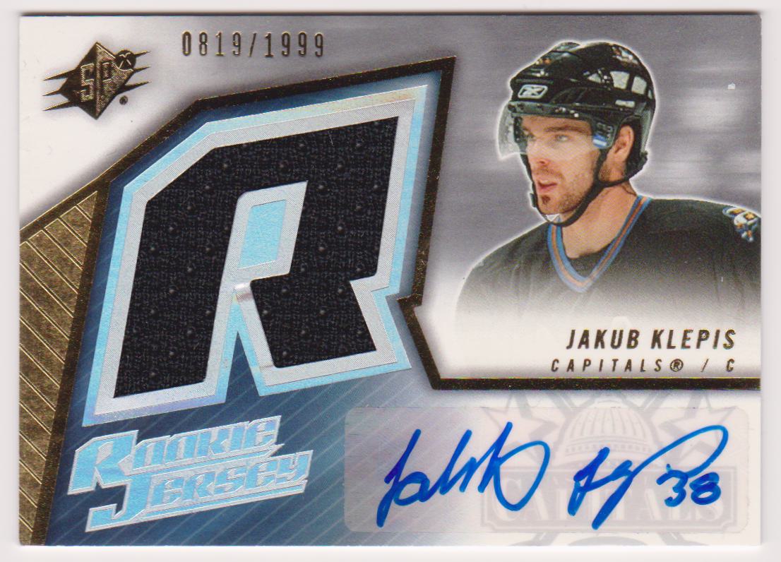 (image for) 2005-06 SPx #243 Jakub Klepis Jerseys AUTO RC 0819/1999