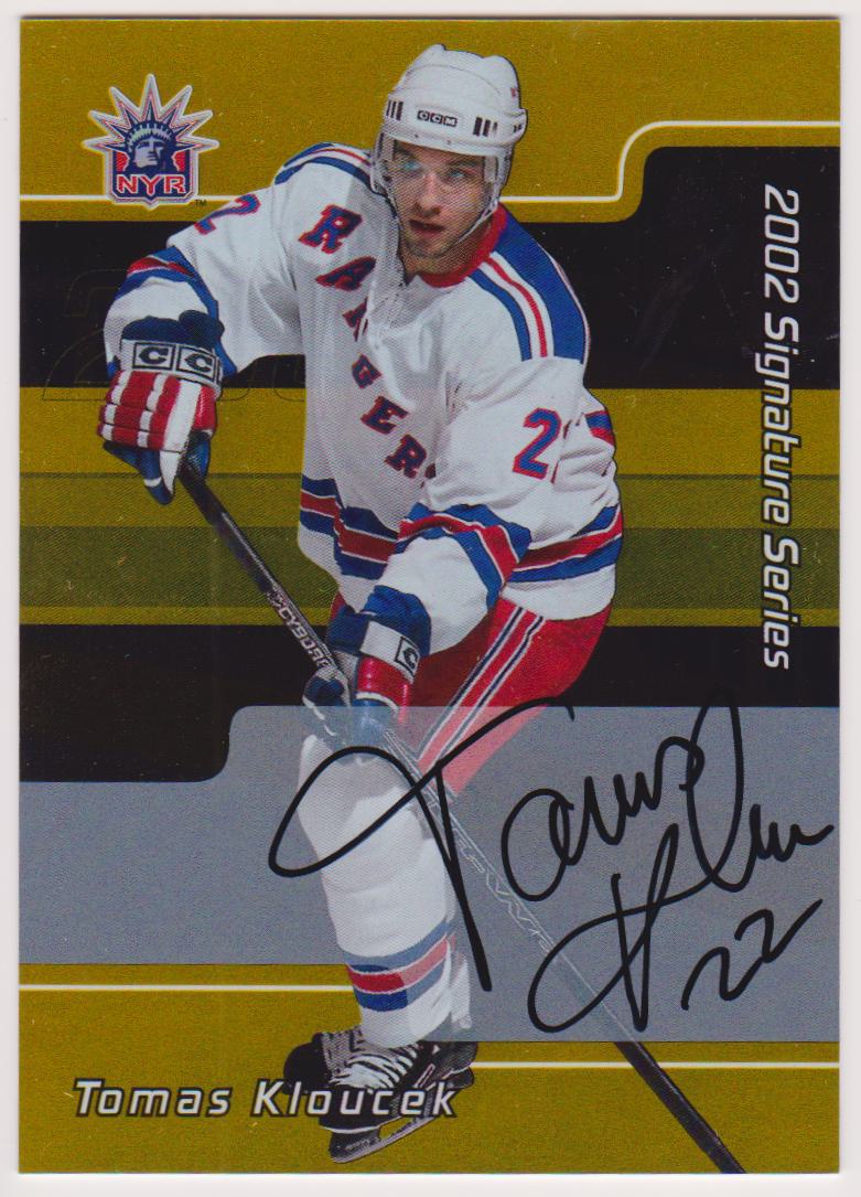 2001-02 BAP Signature Series Autographs Gold #100 Tomas Kloucek (image for) 2001-02 BAP Signature Series Autographs Gold #100 Tomas Kloucek