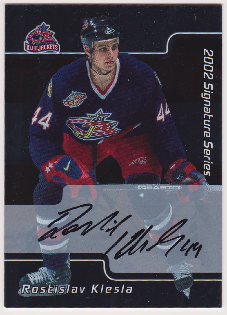 2001-02 BAP Signature Series Autographs #8 Rostislav Klesla (image for) 2001-02 BAP Signature Series Autographs #8 Rostislav Klesla