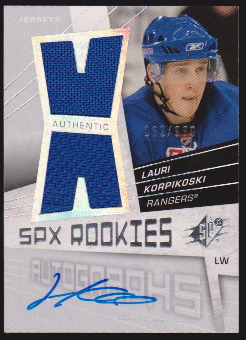 2008-09 SPx #175 Lauri Korpikoski AUTO RC - 162/999 (image for) 2008-09 SPx #175 Lauri Korpikoski AUTO RC - 162/999