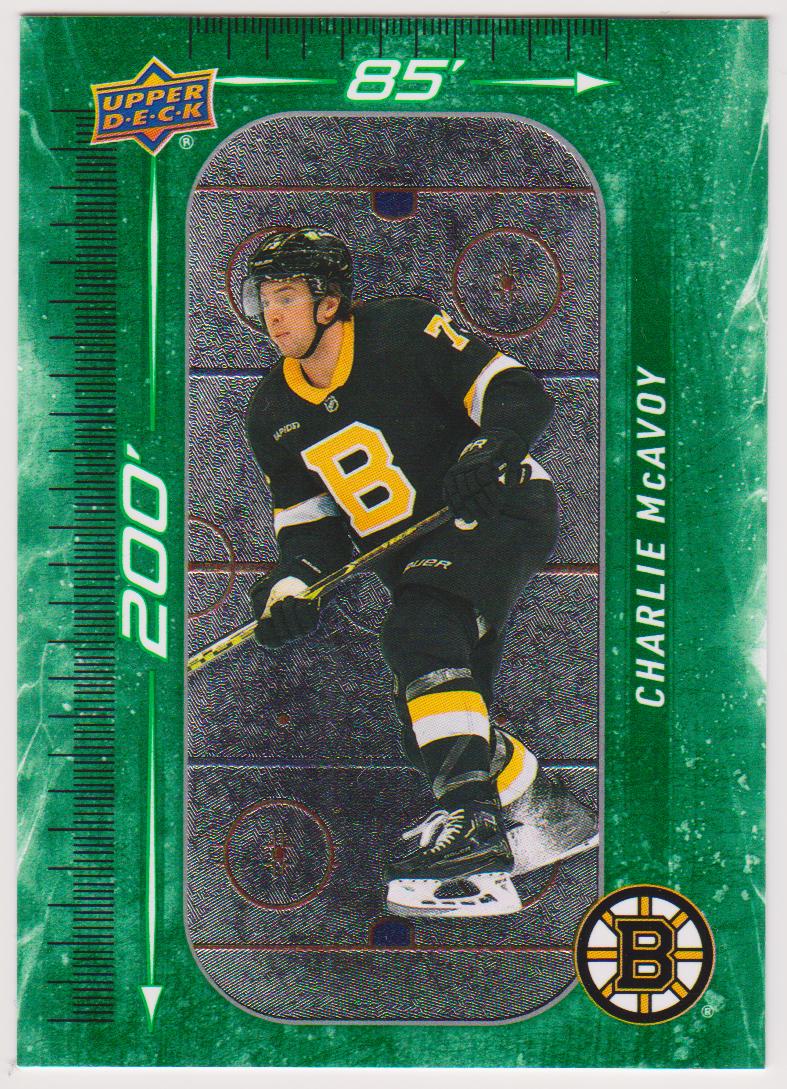 2023-24 Upper Deck 200' x 85' Green #DM55 Charlie McAvoy (image for) 2023-24 Upper Deck 200' x 85' Green #DM55 Charlie McAvoy