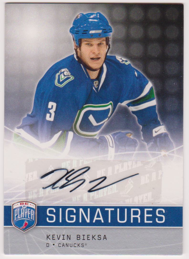 (image for) 2008-09 Be A Player Signatures #SBI Kevin Bieksa