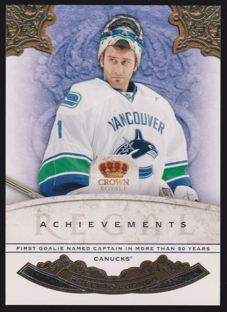 2010-11 Crown Royale Regal Achievements #20 Roberto Luongo (image for) 2010-11 Crown Royale Regal Achievements #20 Roberto Luongo