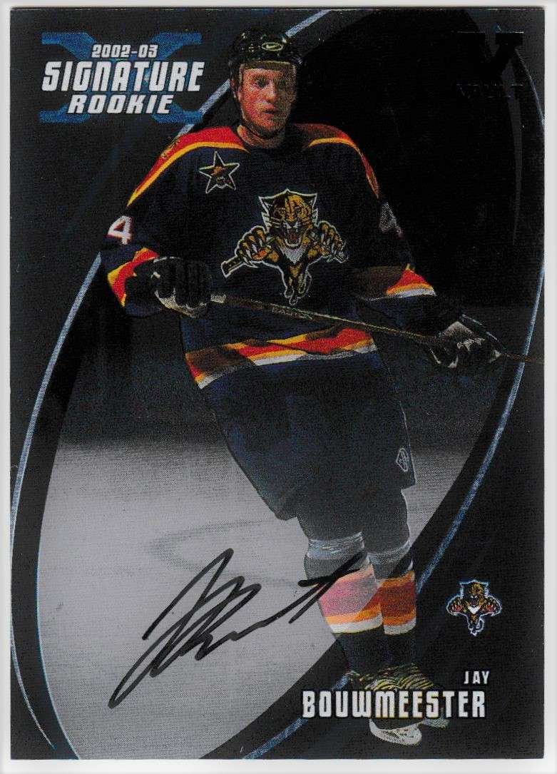 2002-03 BAP Signature Series Autographs #191 Jay Bouwmeester - RC Year (image for) 2002-03 BAP Signature Series Autographs #191 Jay Bouwmeester - RC Year