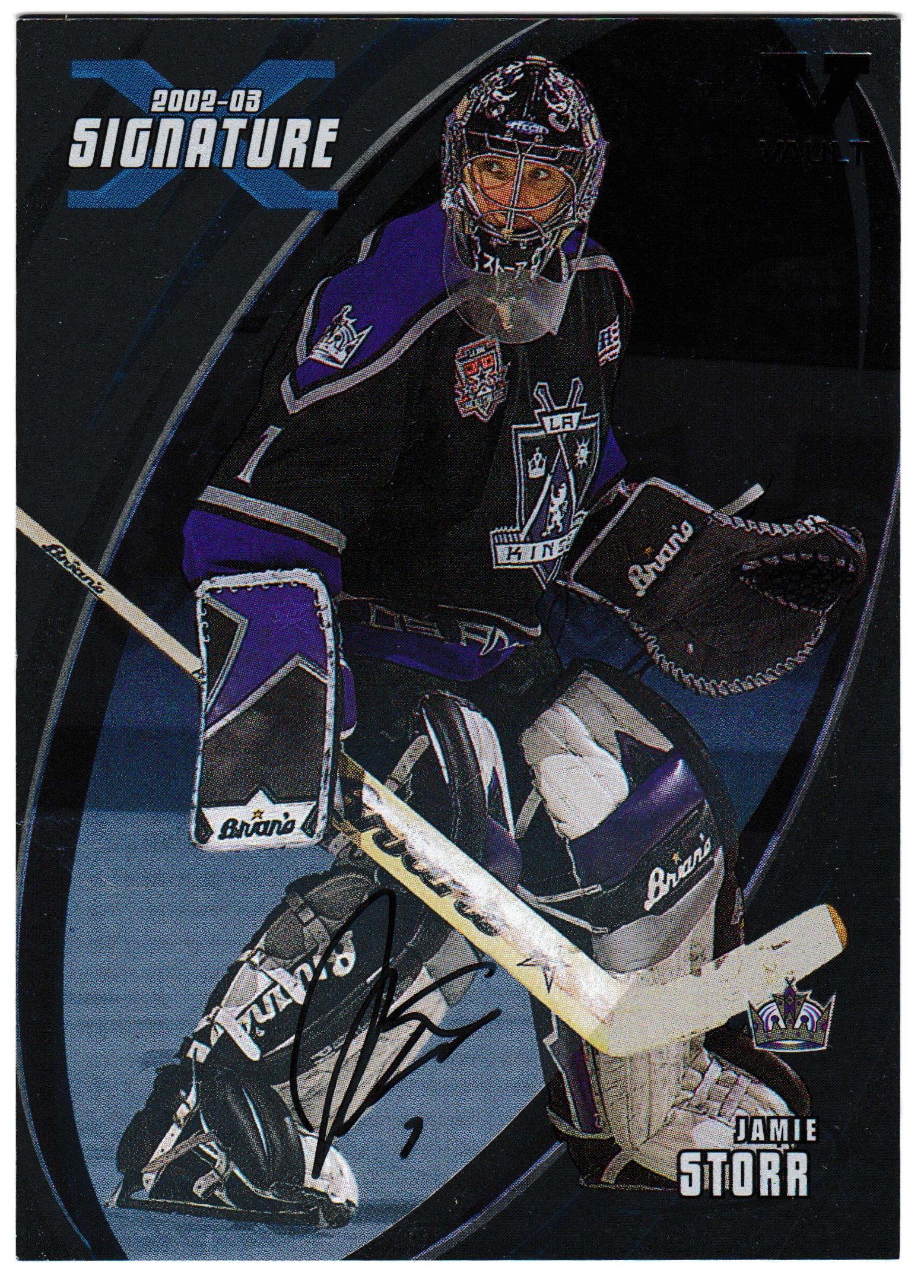 2002-03 BAP Signature Series Autographs #33 Jamie Storr VAULT (image for) 2002-03 BAP Signature Series Autographs #33 Jamie Storr VAULT