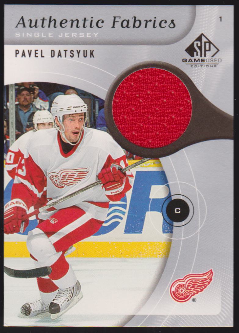 2005-06 SP Game Used Authentic Fabrics #AFPD Pavel Datsyuk (image for) 2005-06 SP Game Used Authentic Fabrics #AFPD Pavel Datsyuk