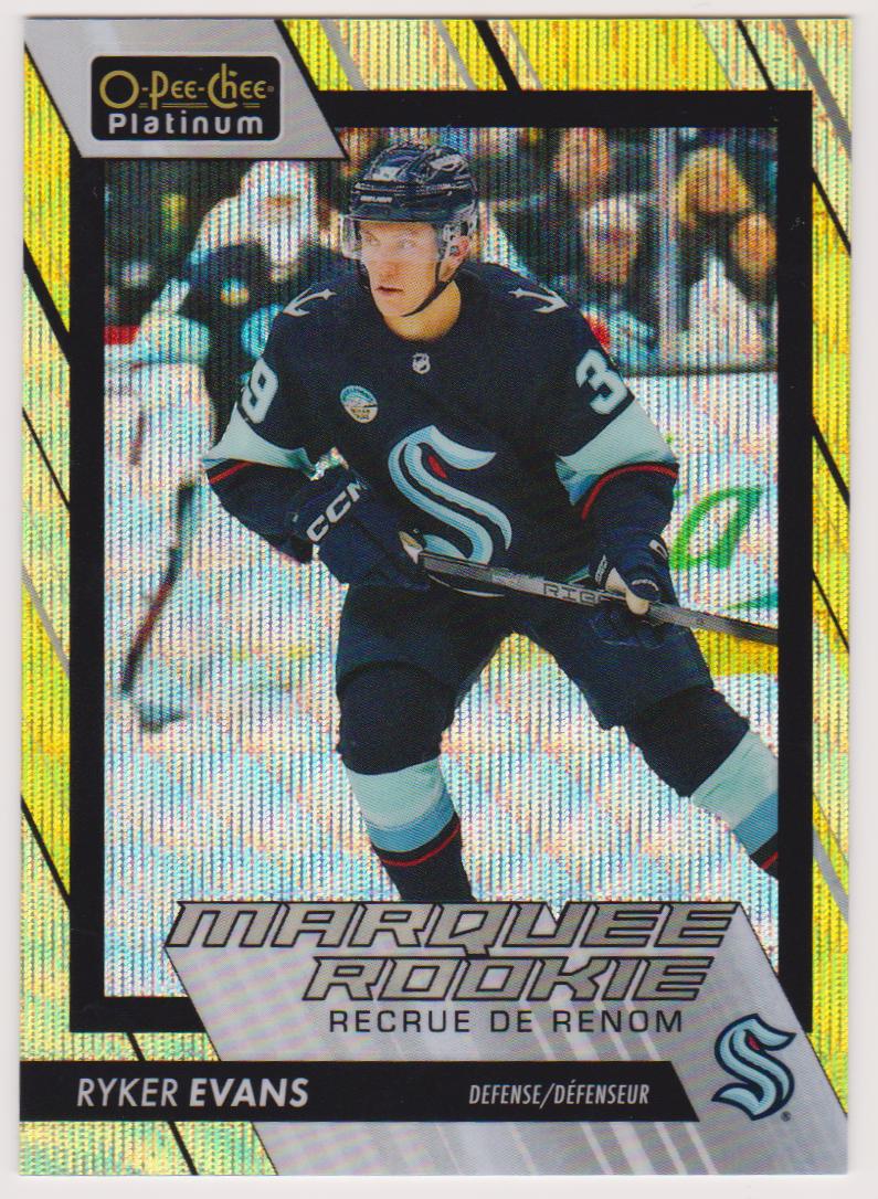 (image for) 2023-24 O-Pee-Chee Platinum Neon Yellow Surge #289 Ryker Evans - RC Year