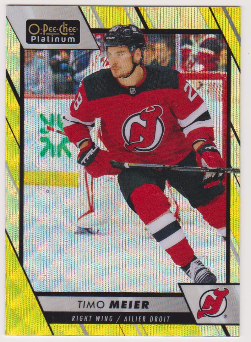 (image for) 2023-24 O-Pee-Chee Platinum Neon Yellow Surge #75 Timo Meier