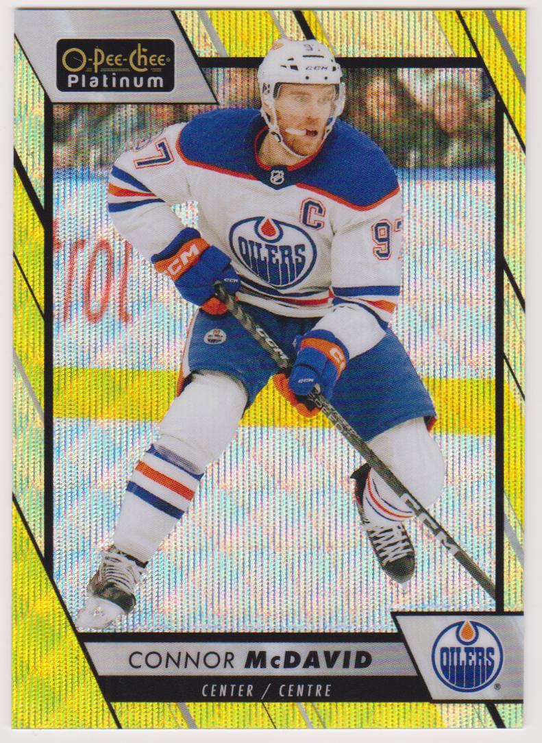 (image for) 2023-24 O-Pee-Chee Platinum Neon Yellow Surge #100 Connor McDavid