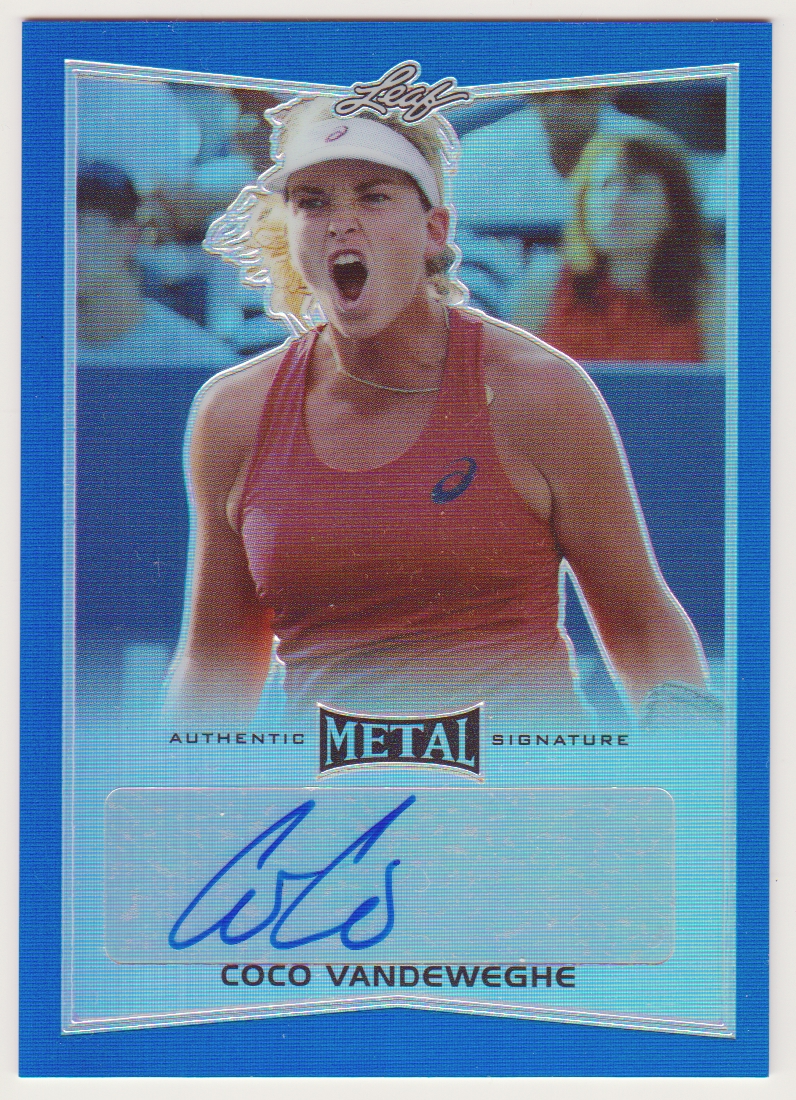 2016 Leaf Metal Tennis Blue #BACV1 Coco Vandeweghe 09/50 AUTO (image for) 2016 Leaf Metal Tennis Blue #BACV1 Coco Vandeweghe 09/50 AUTO