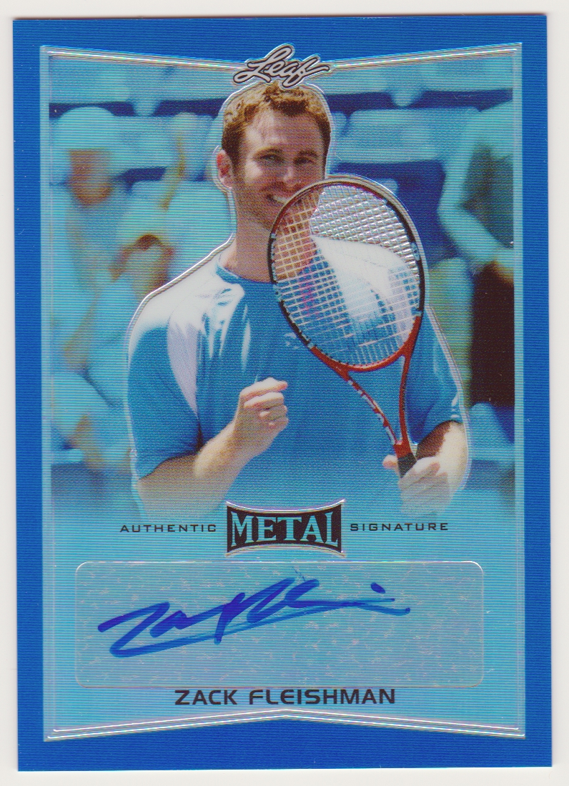 2016 Leaf Metal Tennis Blue #BAZF1 Zack Fleishman 24/50 AUTO (image for) 2016 Leaf Metal Tennis Blue #BAZF1 Zack Fleishman 24/50 AUTO