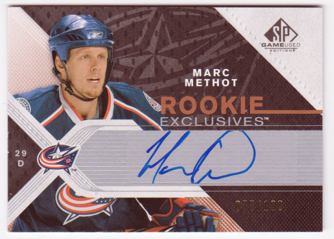(image for) 2007-08 SP Game Used Rookie Exclusives Autographs #REMM Marc Methot 077/100 - RC Year