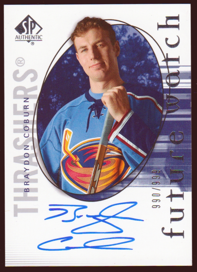 (image for) 2005-06 SP Authentic #133 Braydon Coburn AUTO RC 990/999 - Future Watch