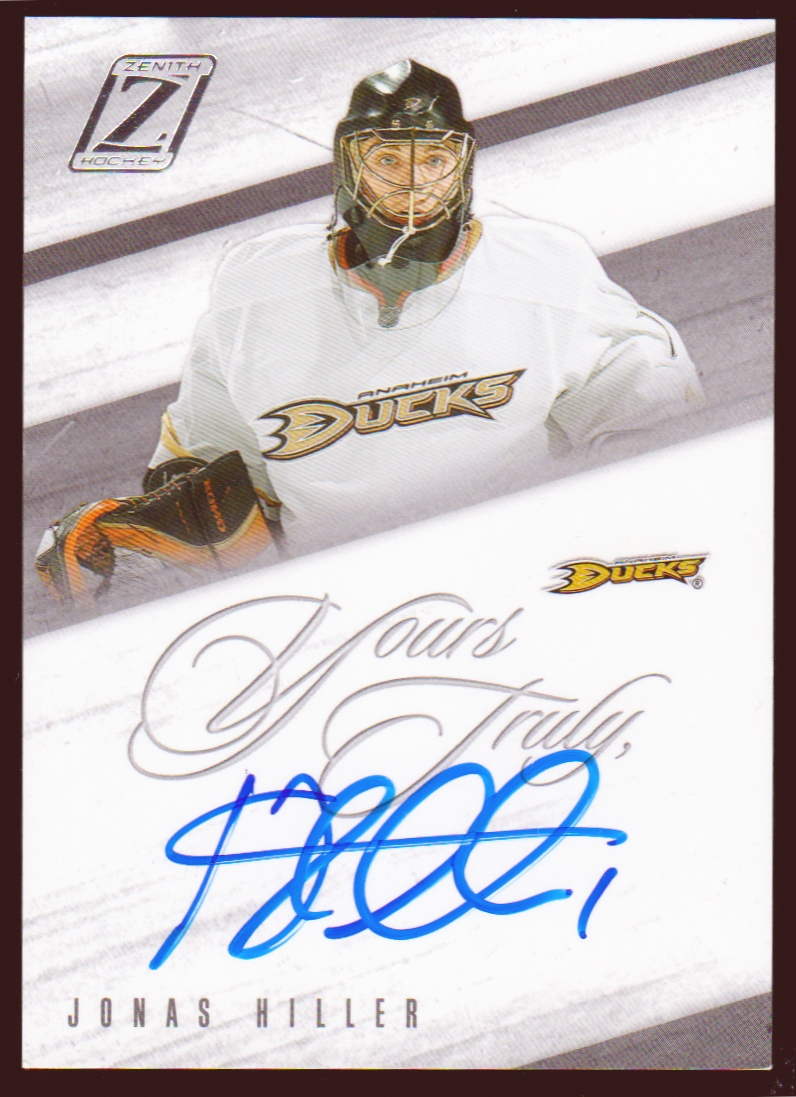 (image for) 2010-11 Zenith Yours Truly Autographs #JO Jonas Hiller