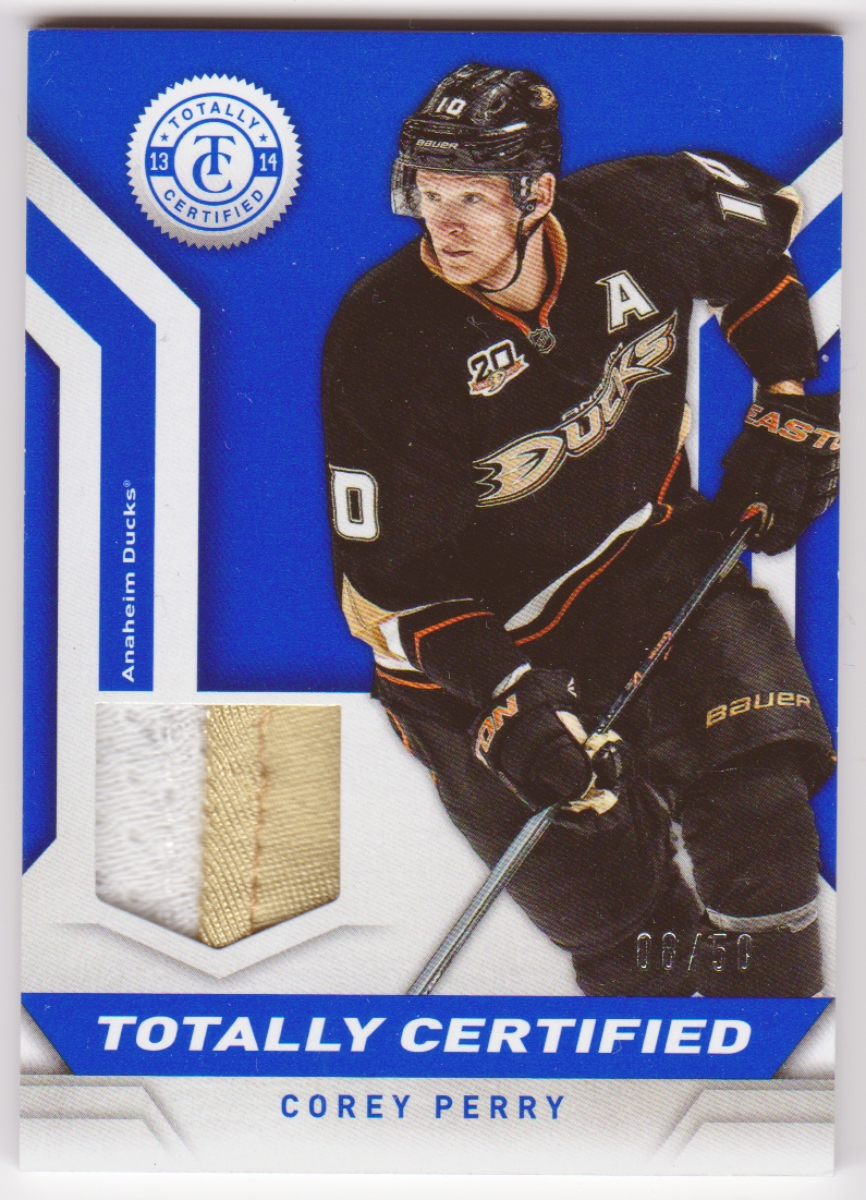 (image for) 2013-14 Totally Certified Jerseys Prime Blue #TCCPE Corey Perry 08/50