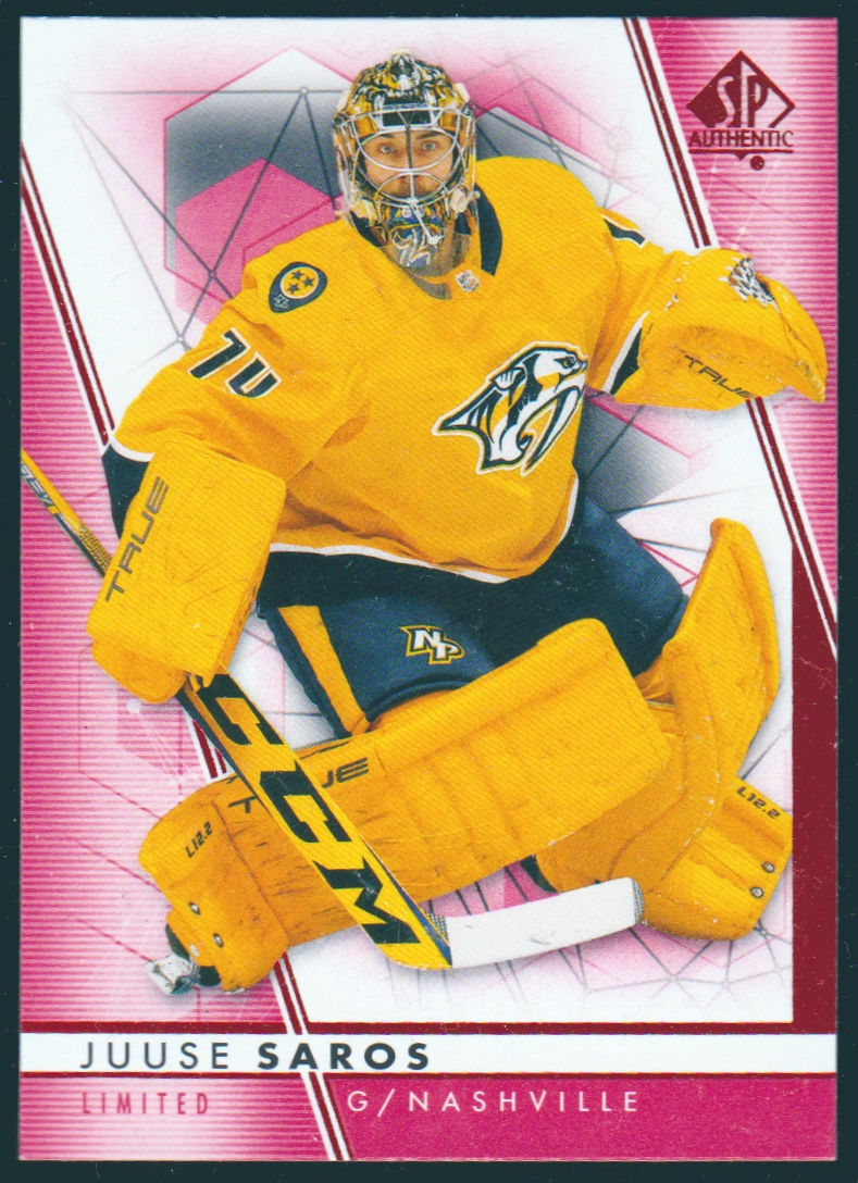 2022-23 SP Authentic Limited Red #66 Juuse Saros (image for) 2022-23 SP Authentic Limited Red #66 Juuse Saros