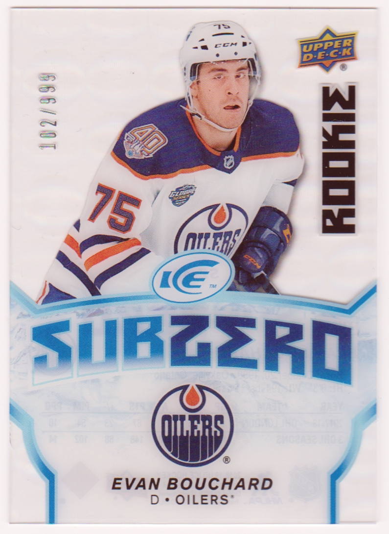 (image for) 2018-19 Upper Deck Ice Sub Zero #SZ43 Evan Bouchard 102/999