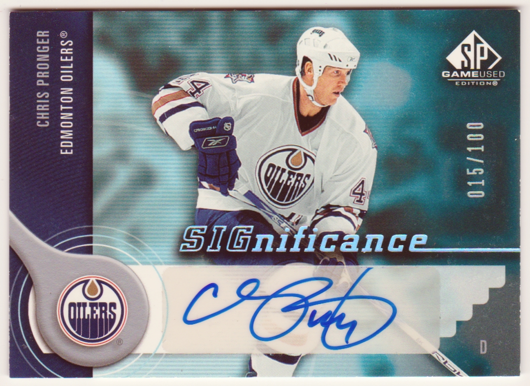 2005-06 SP Game Used SIGnificance #SCP Chris Pronger 015/100 AUTO (image for) 2005-06 SP Game Used SIGnificance #SCP Chris Pronger 015/100 AUTO
