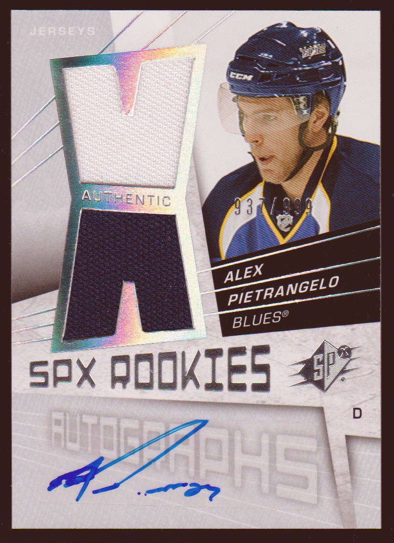 (image for) 2008-09 SPx #180 Alex Pietrangelo Jerseys AUTO RC - 937/999